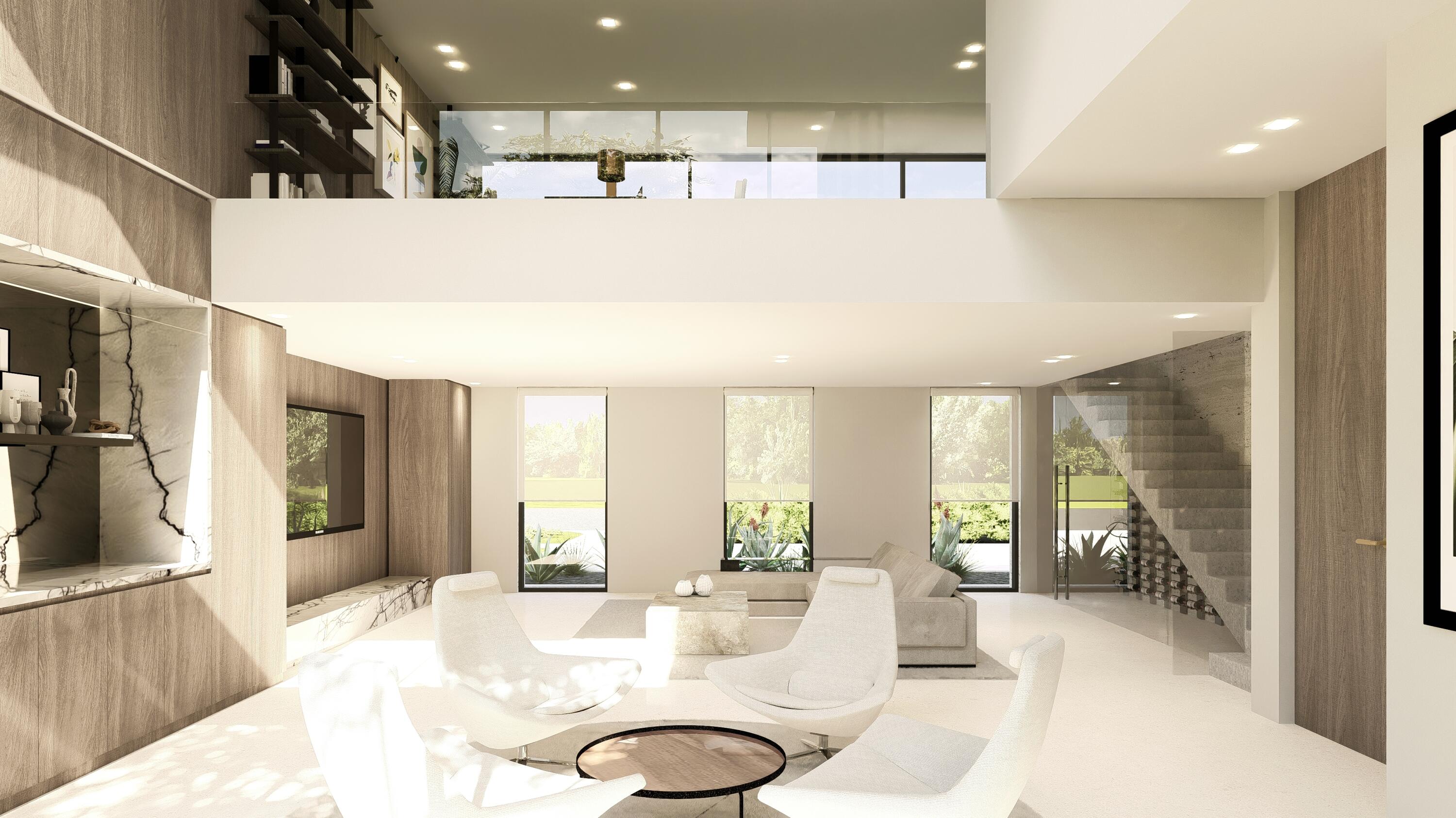 Double-height great room